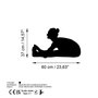 Wallity Yoga 23 Escultura de pared de metal negra
